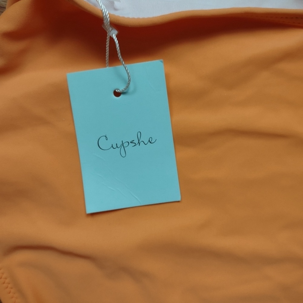 Cupshe Orange One Piece Swimsuit Women's Small New - Picture 3 of 4